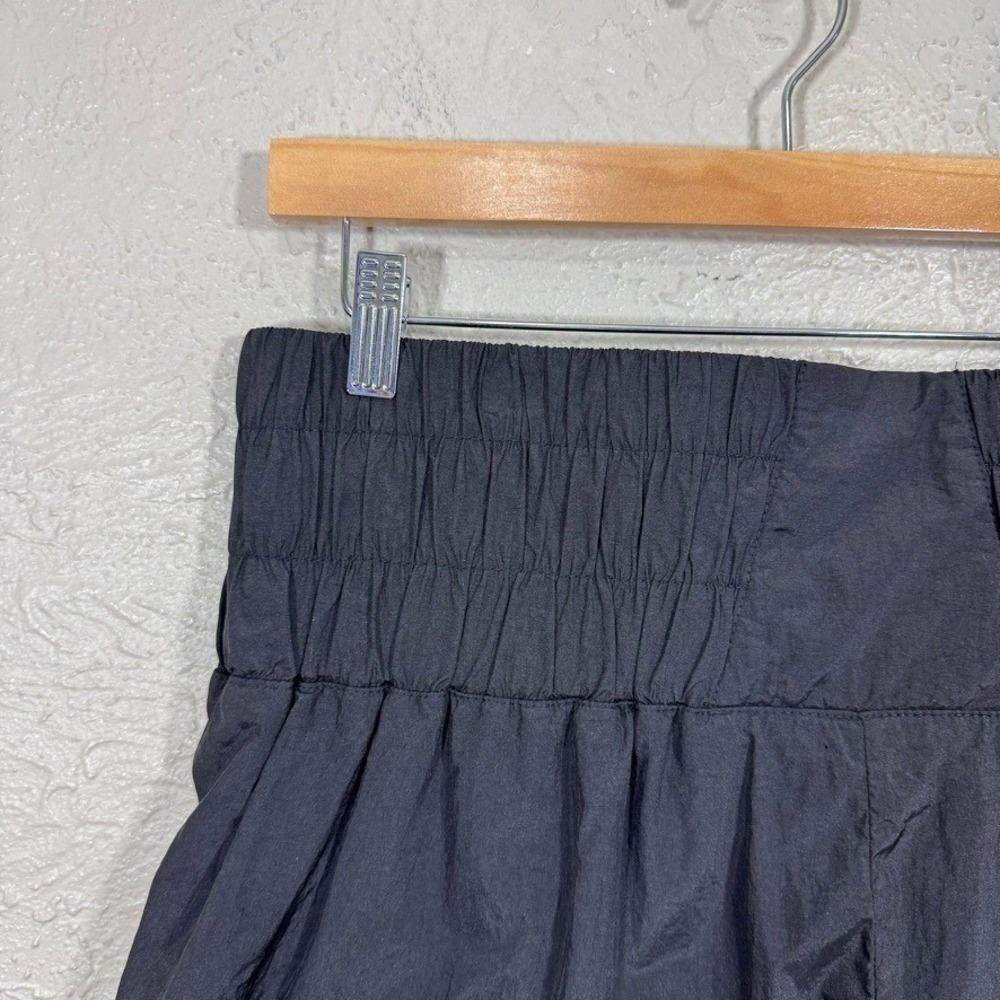High Waisted Running Shorts Medium Nylon Athletic Gym Black Athleisure Automet - Picture 7 of 11